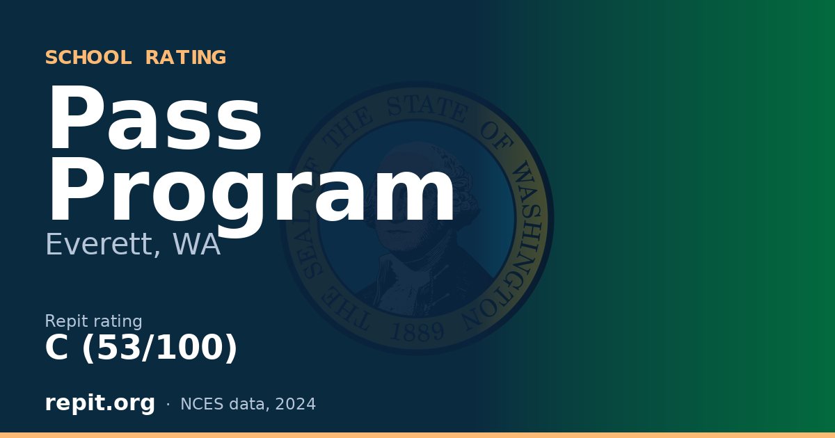 Pass Program, Everett, WA — Repit school rating C (53/100)