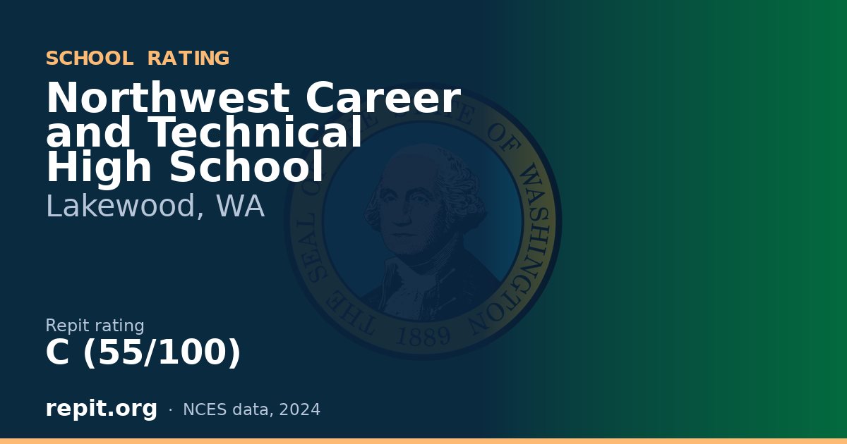 Northwest Career and Technical High School, Lakewood, WA — Repit school rating C (55/100)