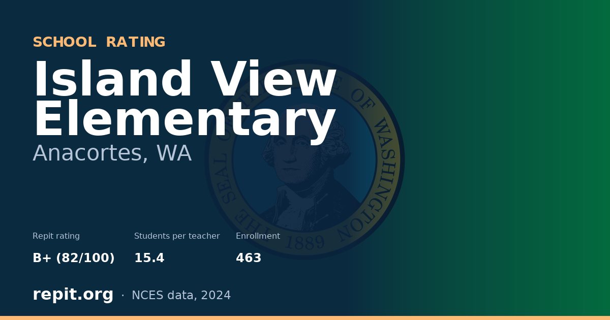 Island View Elementary, Anacortes, WA — Repit school rating B+ (82/100)