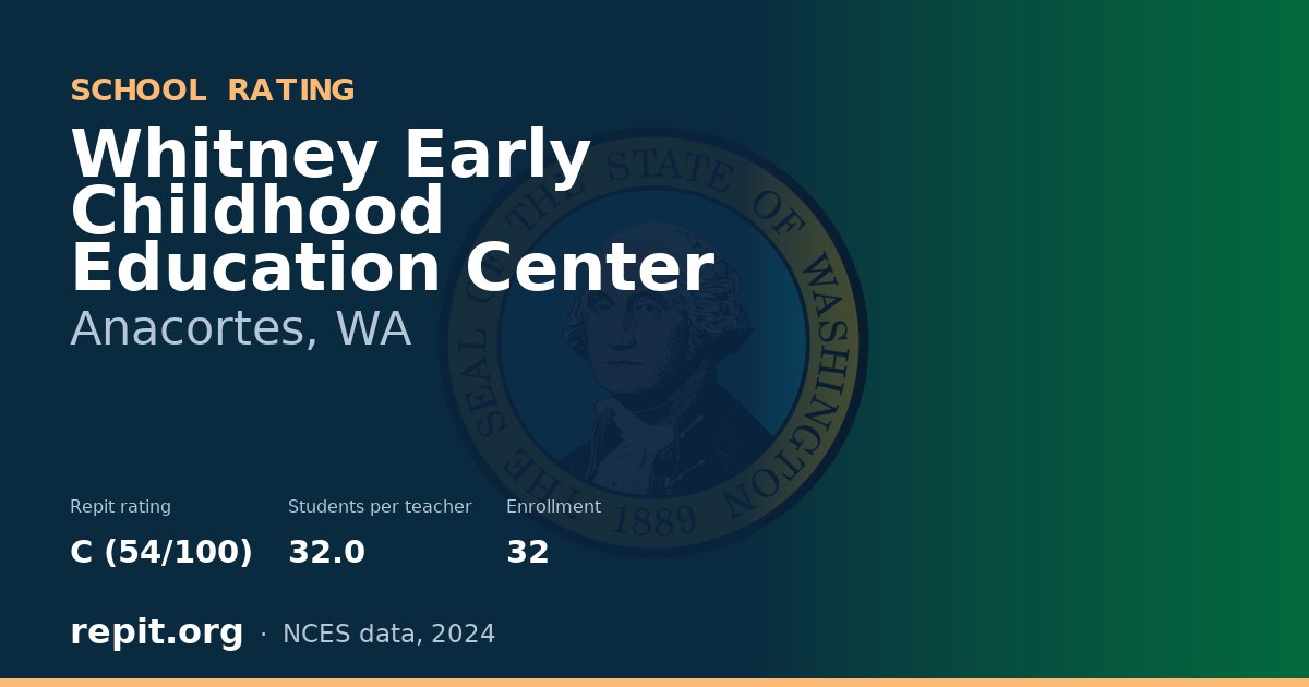 Whitney Early Childhood Education Center, Anacortes, WA — Repit school rating C (54/100)