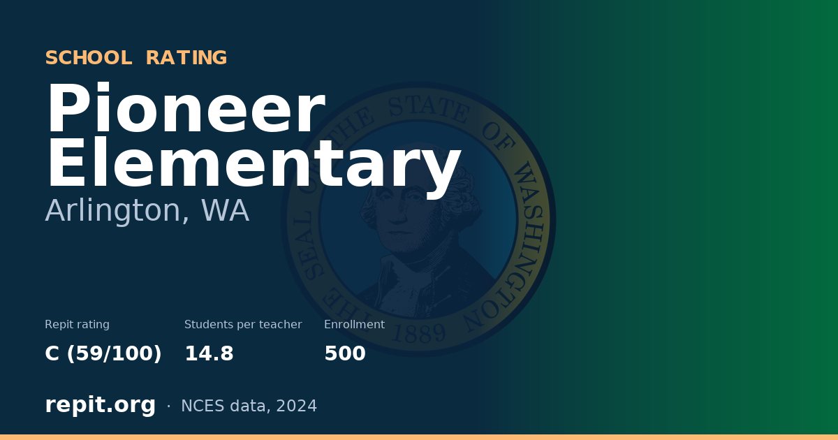 Pioneer Elementary, Arlington, WA — Repit school rating C (59/100)
