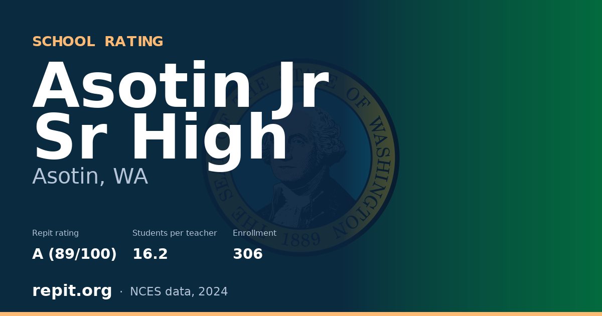 Asotin Jr Sr High, Asotin, WA — Repit school rating A (89/100)