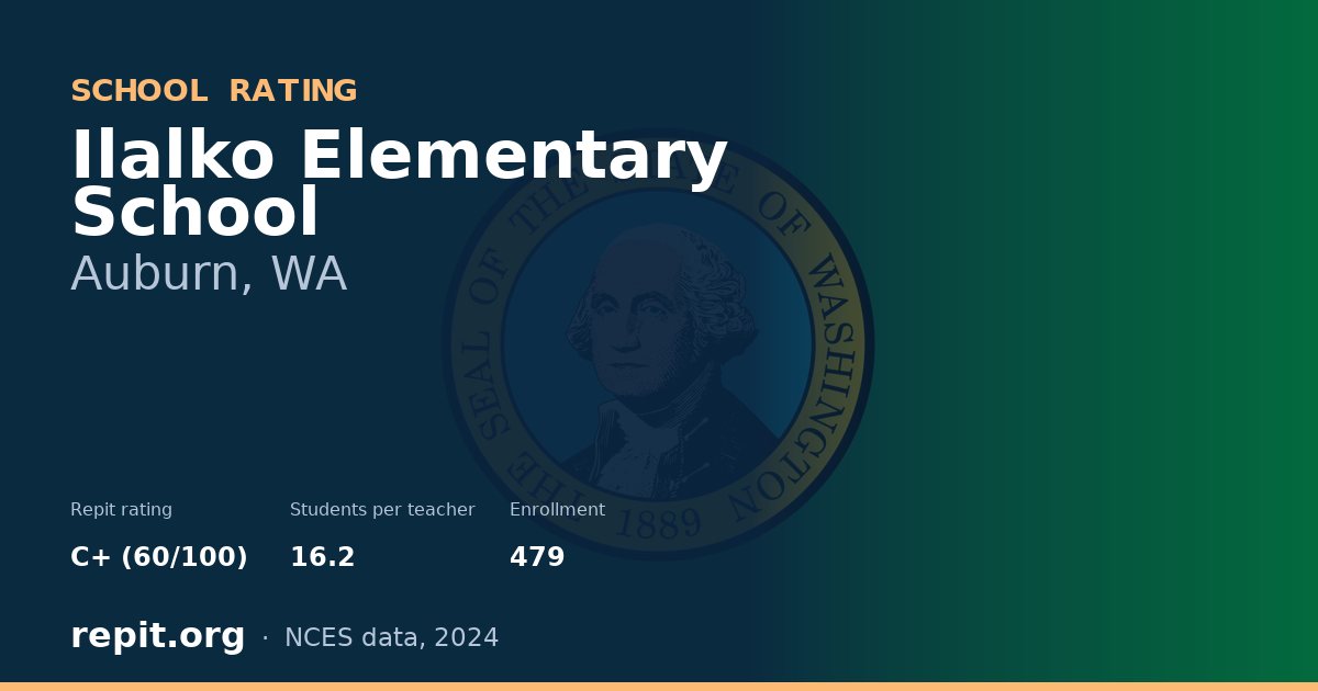 Ilalko Elementary School, Auburn, WA — Repit school rating C+ (60/100)
