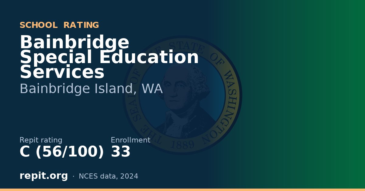 Bainbridge Special Education Services, Bainbridge Island, WA — Repit school rating C (56/100)