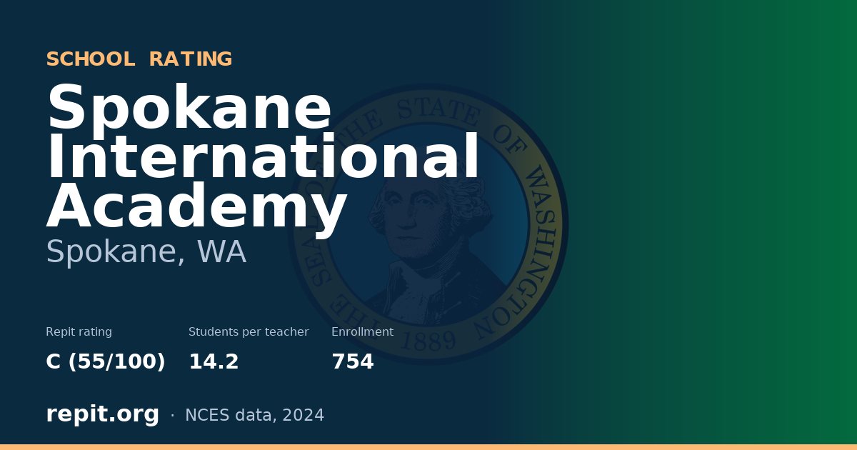 Spokane International Academy, Spokane, WA — Repit school rating C (55/100)