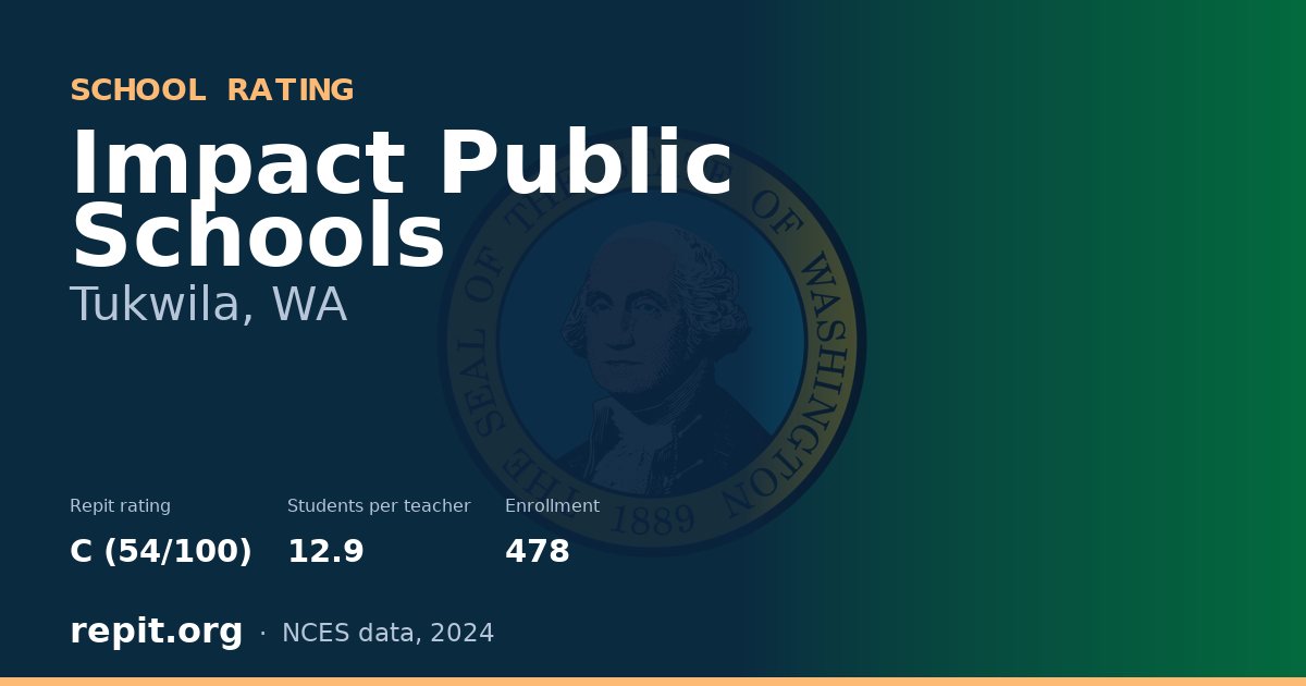 Impact Public Schools, Tukwila, WA — Repit school rating C (54/100)
