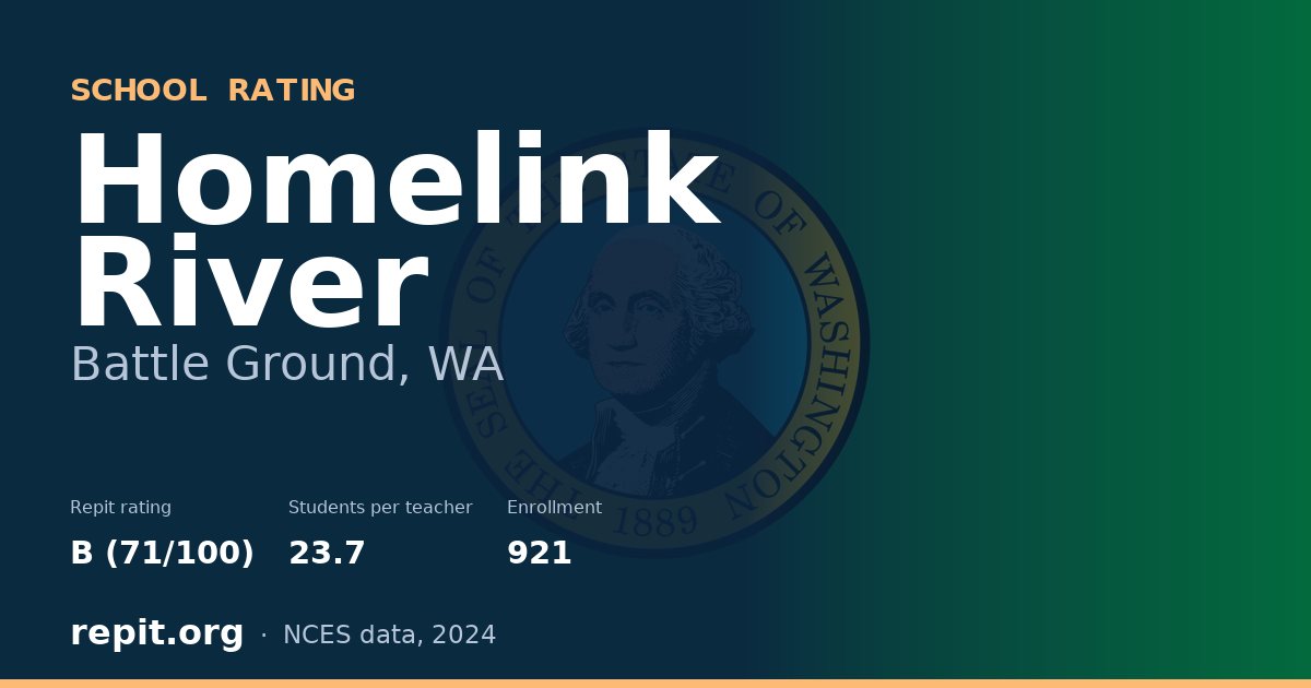 Homelink River, Battle Ground, WA — Repit school rating B (71/100)
