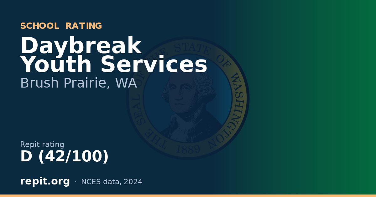 Daybreak Youth Services, Brush Prairie, WA — Repit school rating D (42/100)