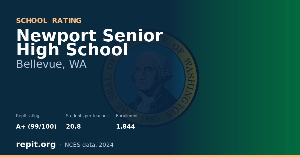 Newport Senior High School, Bellevue, WA — Repit school rating A+ (99/100)