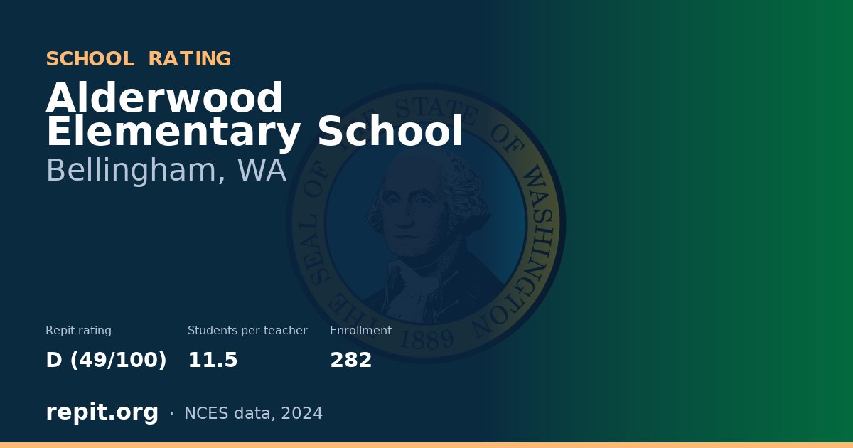 Alderwood Elementary School, Bellingham, WA — Repit school rating D (49/100)