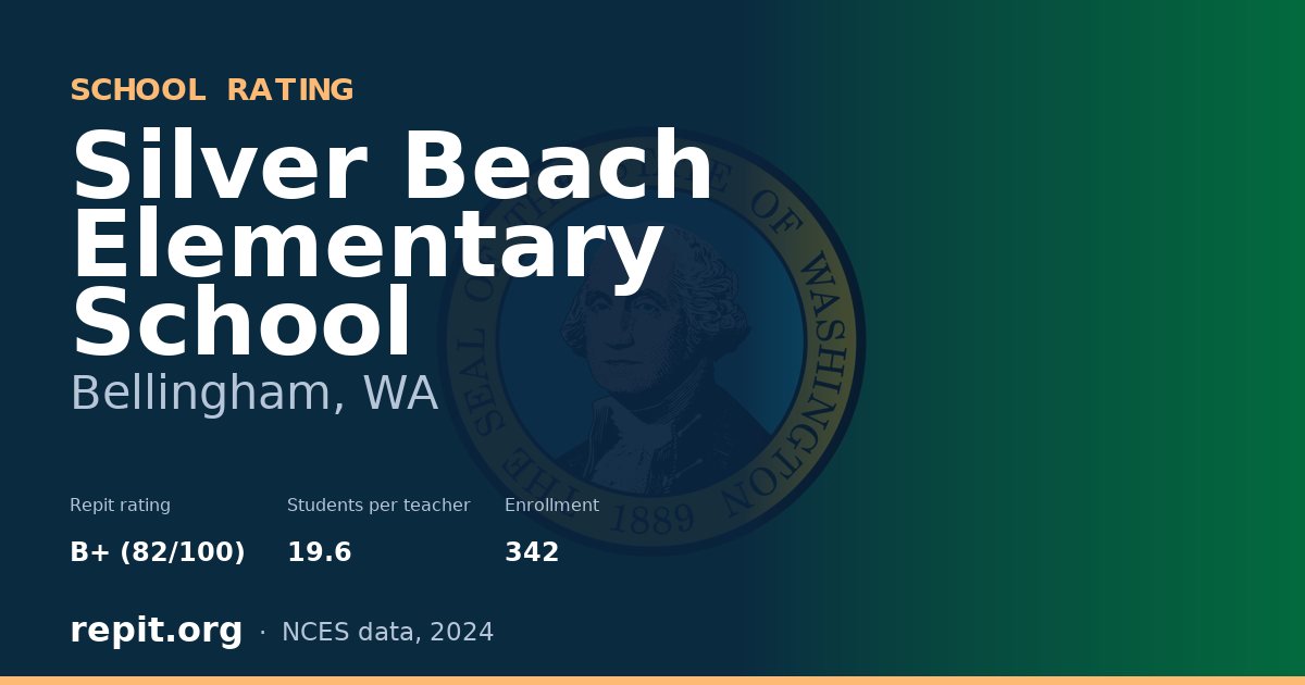 Silver Beach Elementary School, Bellingham, WA — Repit school rating B+ (82/100)