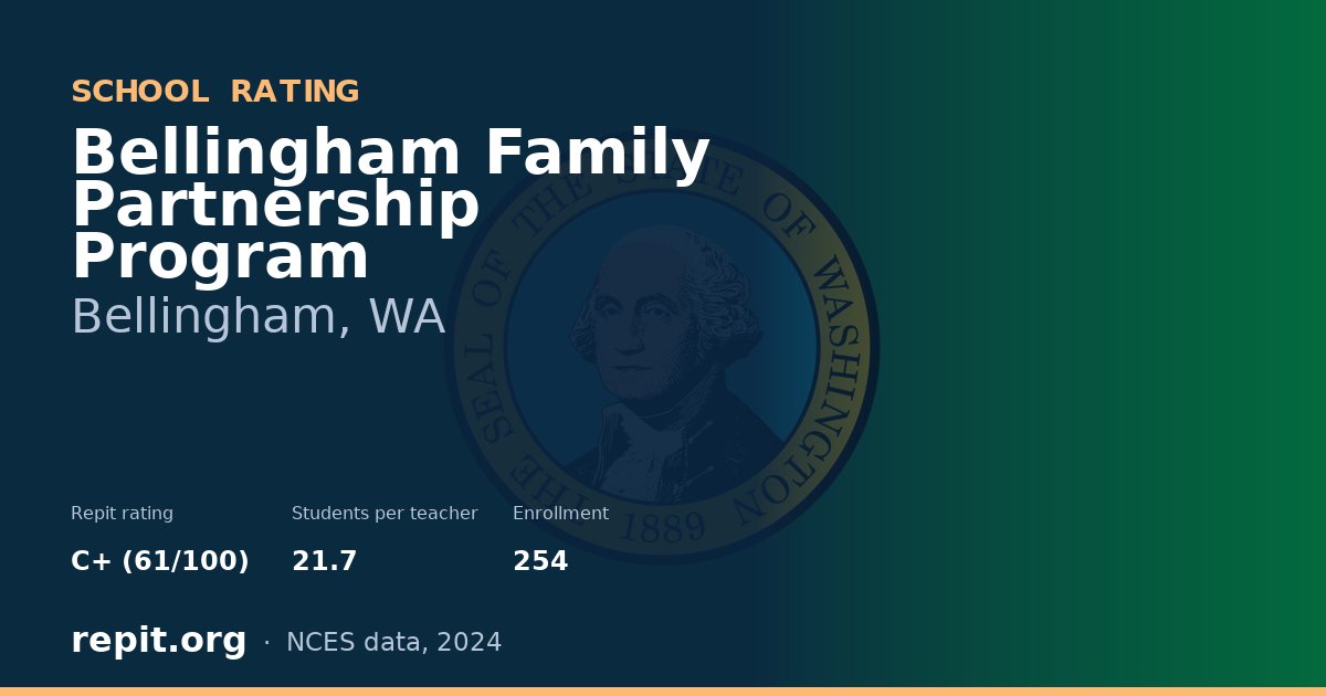 Bellingham Family Partnership Program, Bellingham, WA — Repit school rating C+ (61/100)