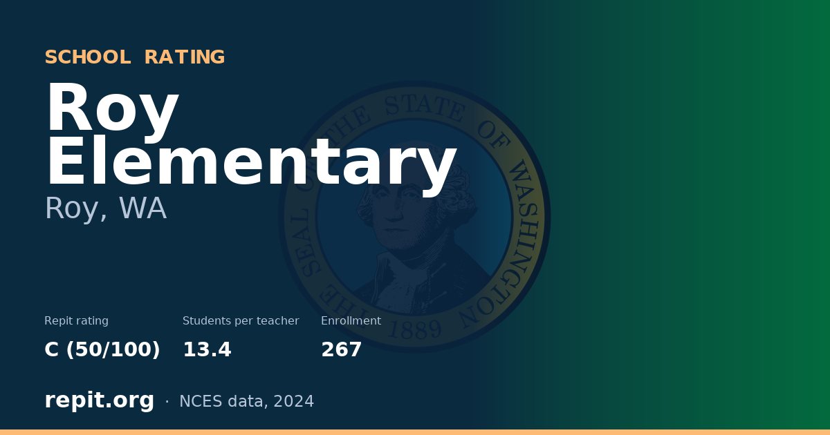Roy Elementary, Roy, WA — Repit school rating C (50/100)