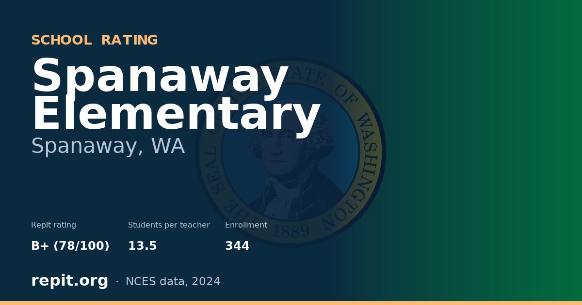 Spanaway Elementary, Spanaway, WA — Repit school rating B+ (78/100)