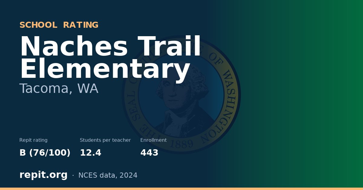 Naches Trail Elementary, Tacoma, WA — Repit school rating B (76/100)