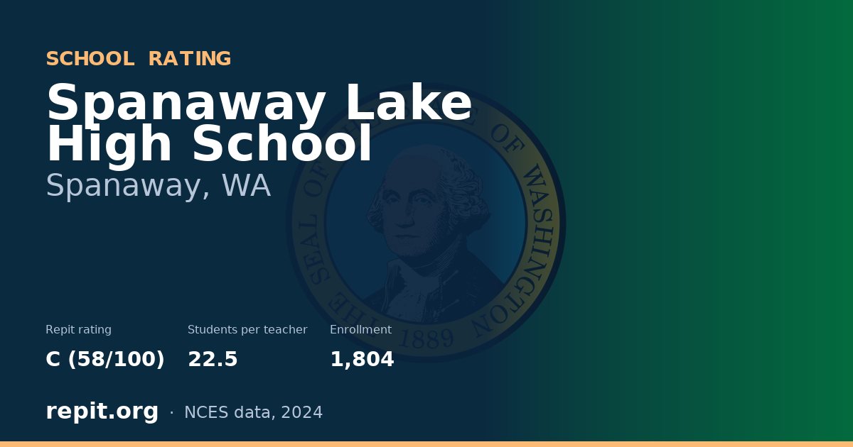 Spanaway Lake High School, Spanaway, WA — Repit school rating C (58/100)