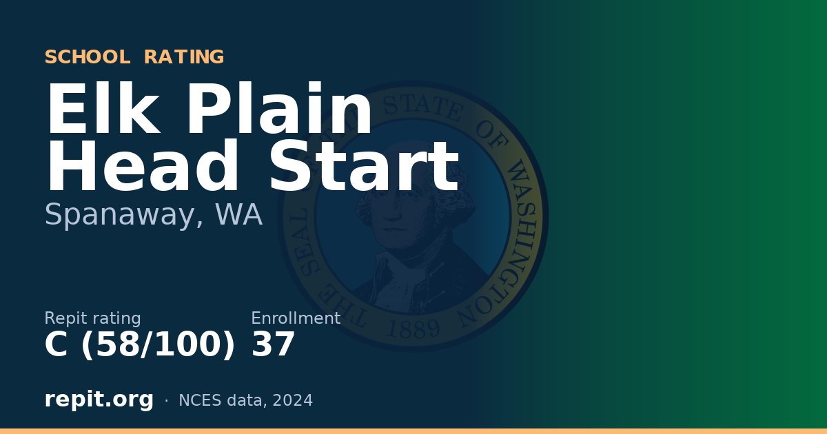 Elk Plain Head Start, Spanaway, WA — Repit school rating C (58/100)