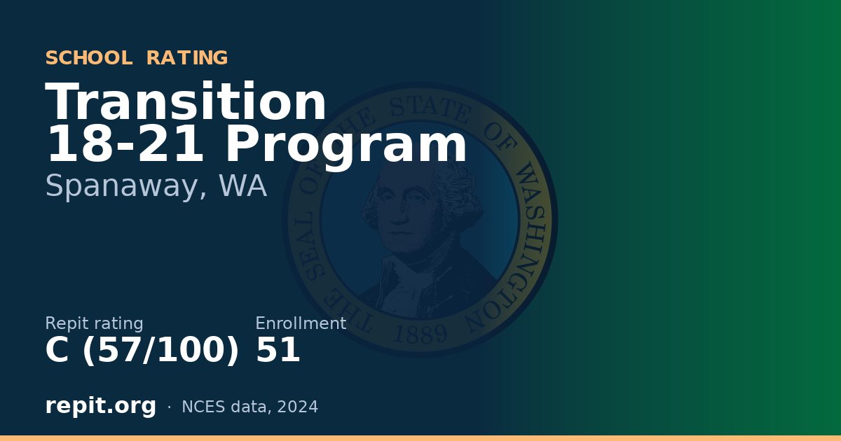 Transition 18-21 Program, Spanaway, WA — Repit school rating C (57/100)
