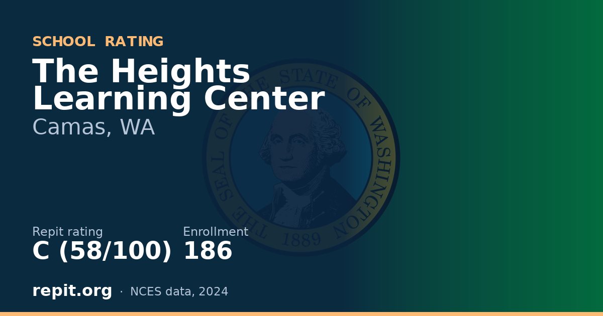 The Heights Learning Center, Camas, WA — Repit school rating C (58/100)