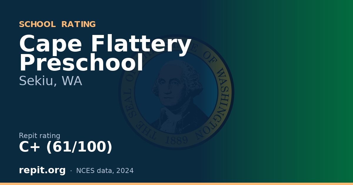 Cape Flattery Preschool, Sekiu, WA — Repit school rating C+ (61/100)