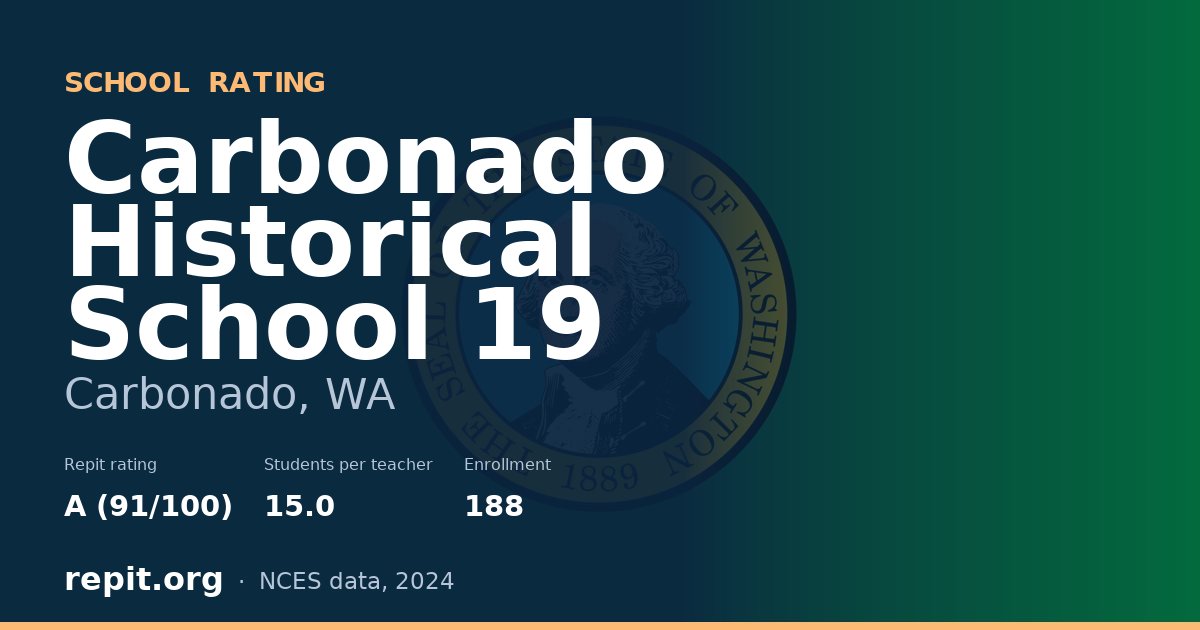 Carbonado Historical School 19, Carbonado, WA — Repit school rating A (91/100)