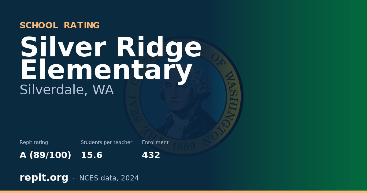 Silver Ridge Elementary, Silverdale, WA — Repit school rating A (89/100)