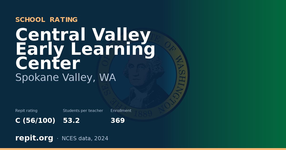 Central Valley Early Learning Center, Spokane Valley, WA — Repit school rating C (56/100)