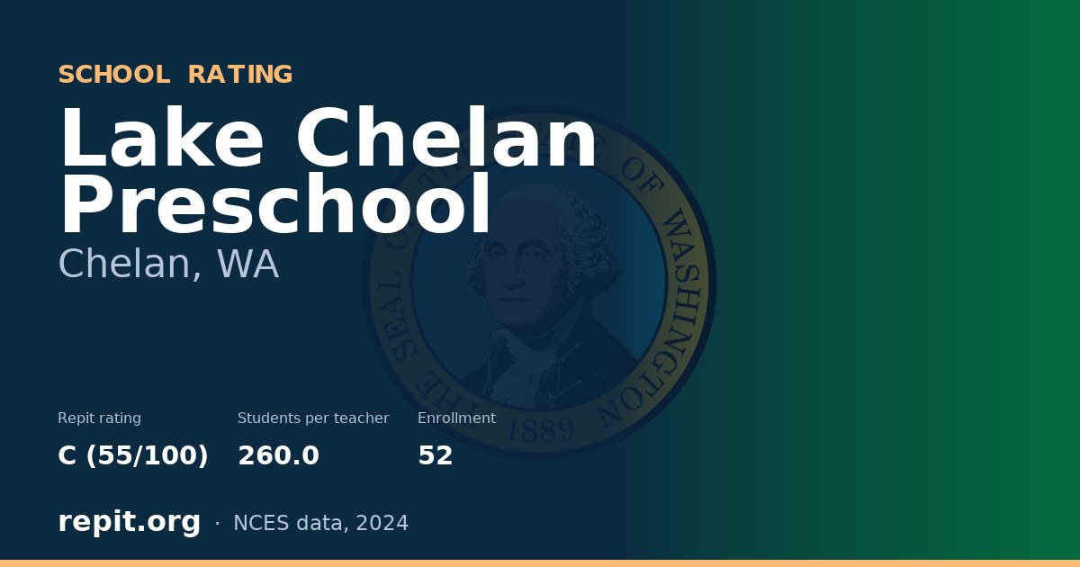 Lake Chelan Preschool, Chelan, WA — Repit school rating C (55/100)