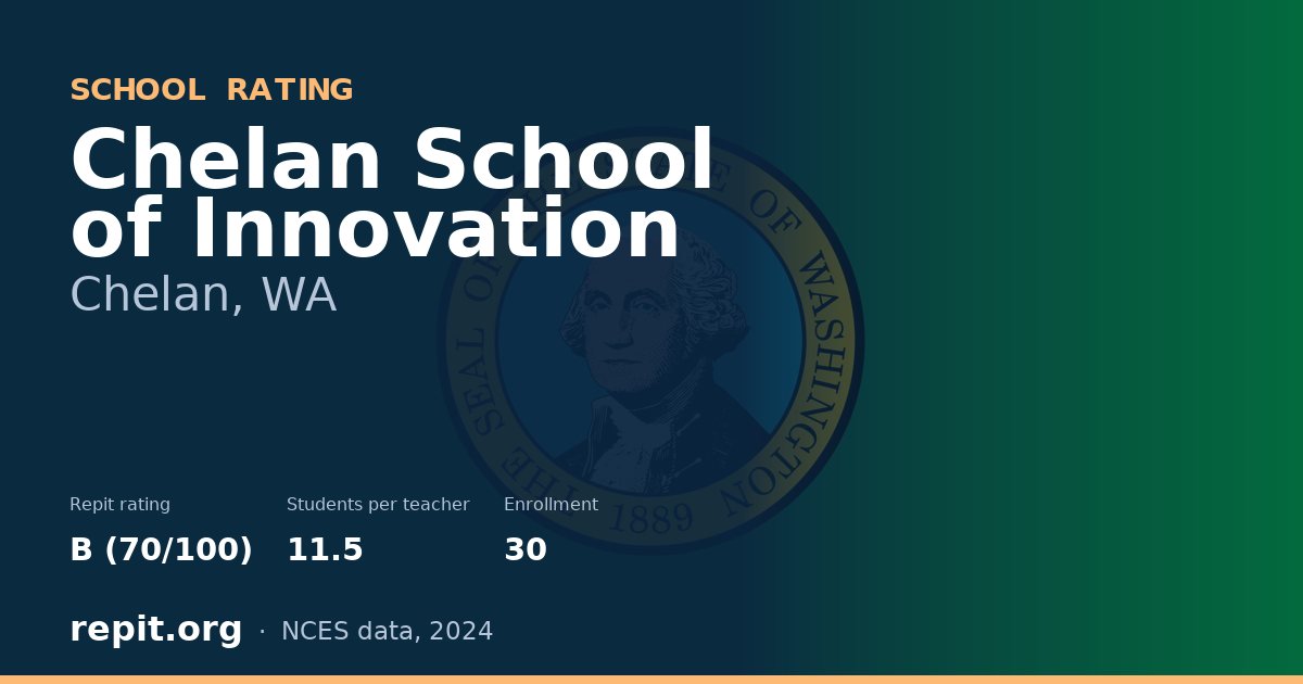 Chelan School of Innovation, Chelan, WA — Repit school rating B (70/100)