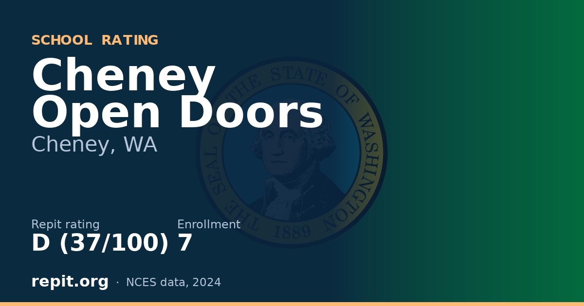 Cheney Open Doors, Cheney, WA — Repit school rating D (37/100)