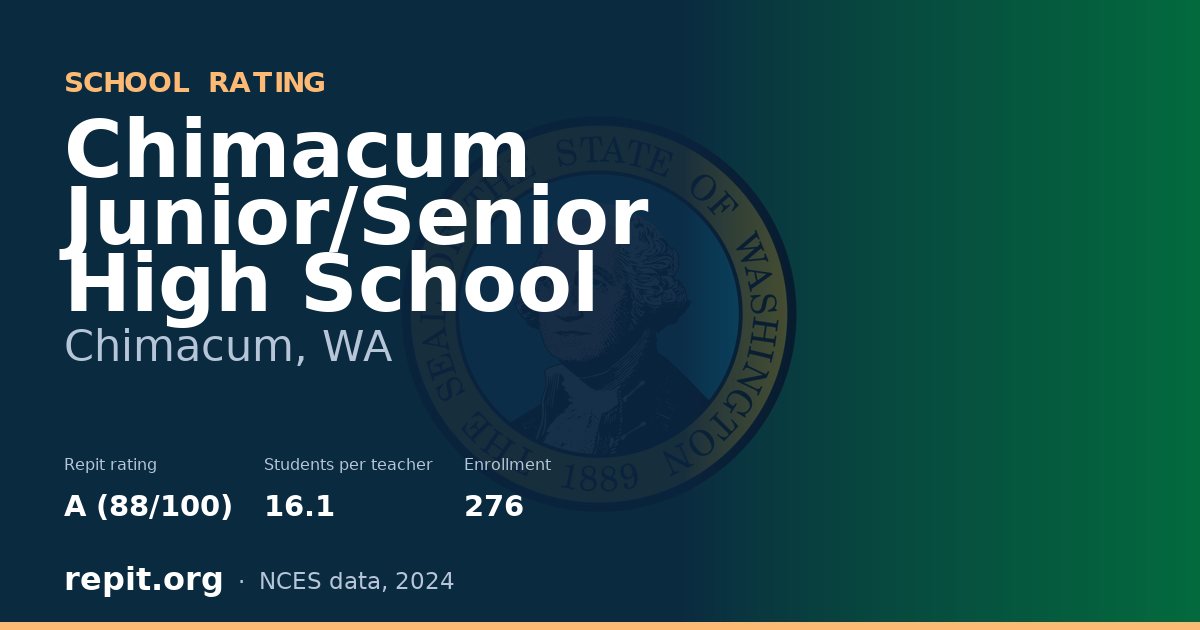 Chimacum Junior/Senior High School, Chimacum, WA — Repit school rating A (88/100)