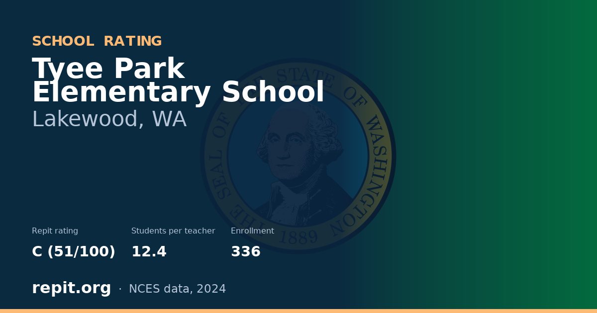 Tyee Park Elementary School, Lakewood, WA — Repit school rating C (51/100)