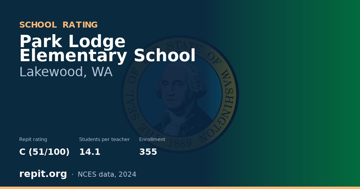Park Lodge Elementary School, Lakewood, WA — Repit school rating C (51/100)