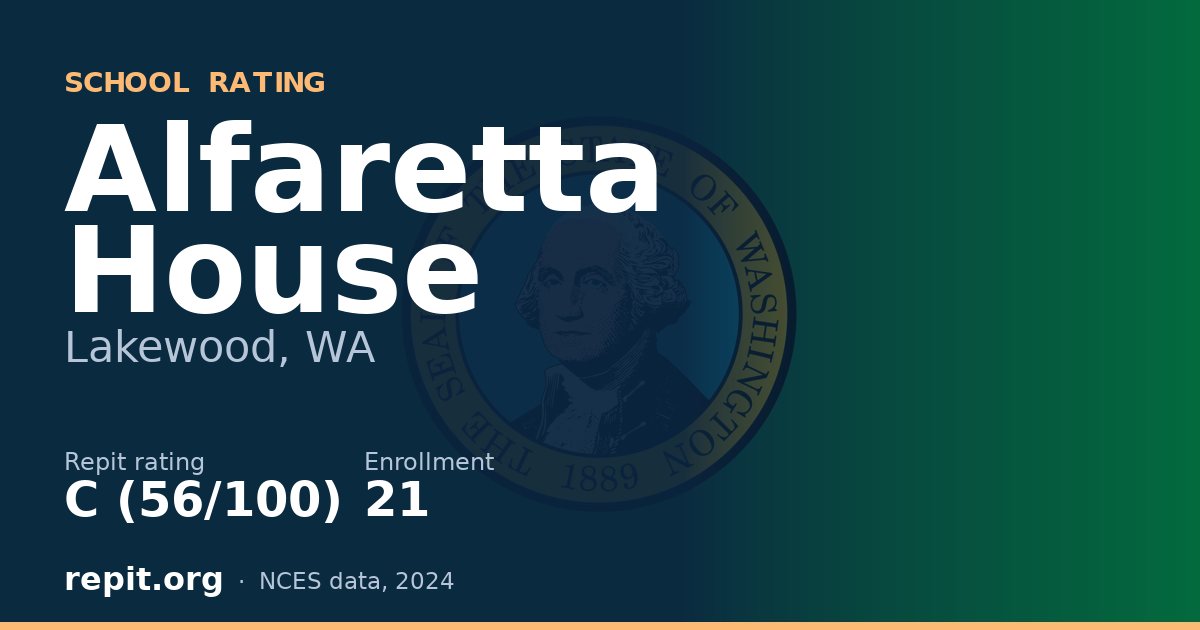 Alfaretta House, Lakewood, WA — Repit school rating C (56/100)