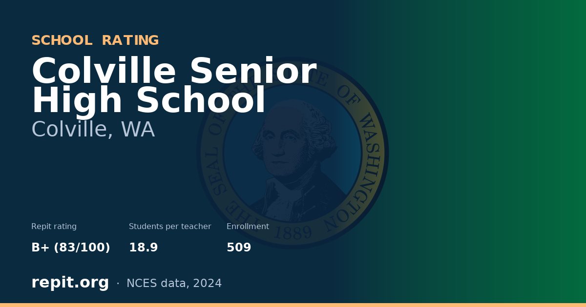 Colville Senior High School, Colville, WA — Repit school rating B+ (83/100)