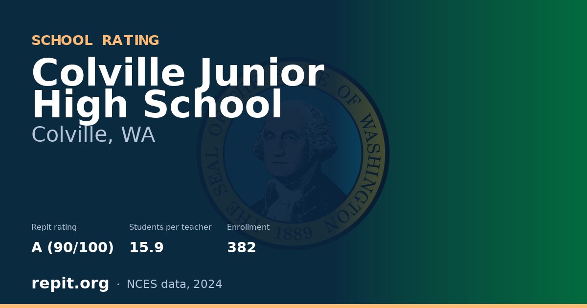 Colville Junior High School, Colville, WA — Repit school rating A (90/100)