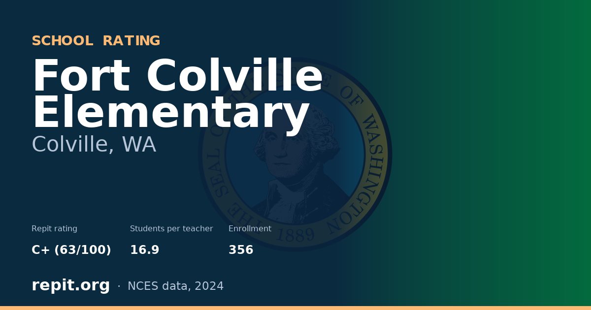 Fort Colville Elementary, Colville, WA — Repit school rating C+ (63/100)
