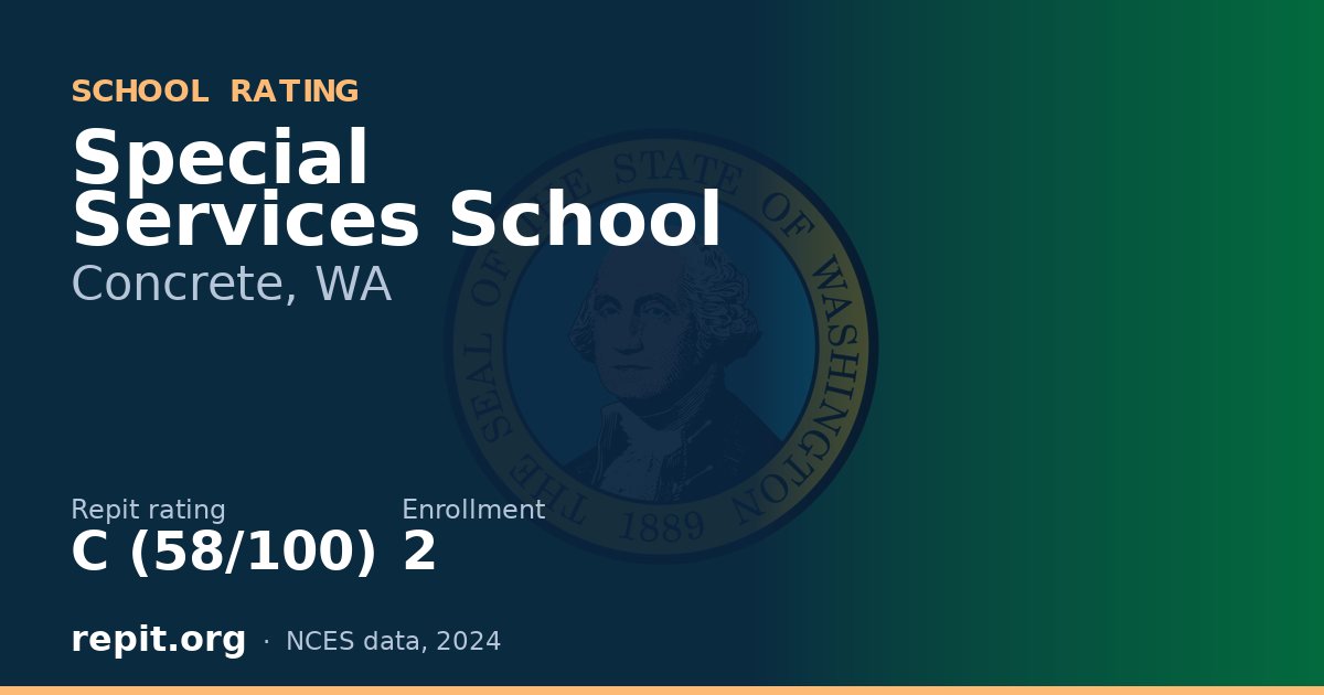 Special Services School, Concrete, WA — Repit school rating C (58/100)
