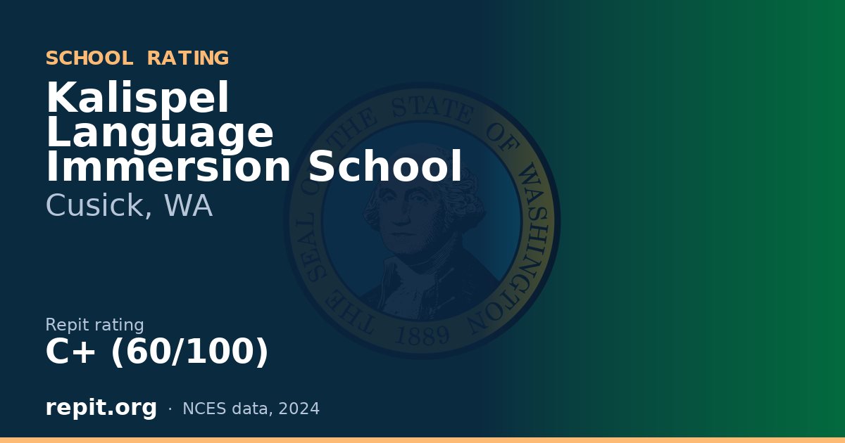 Kalispel Language Immersion School, Cusick, WA — Repit school rating C+ (60/100)