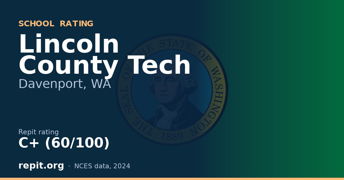Lincoln County Tech, Davenport, WA — Repit school rating C+ (60/100)