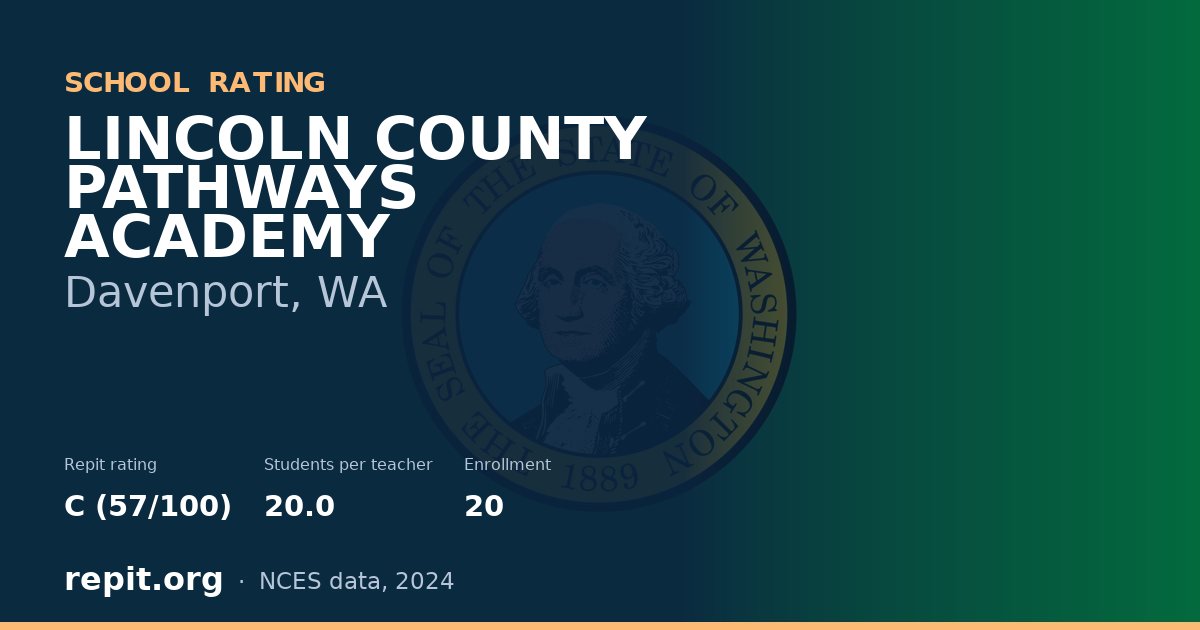 LINCOLN COUNTY PATHWAYS ACADEMY, Davenport, WA — Repit school rating C (57/100)
