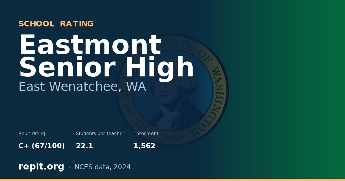 Eastmont Senior High, East Wenatchee, WA — Repit school rating C+ (67/100)