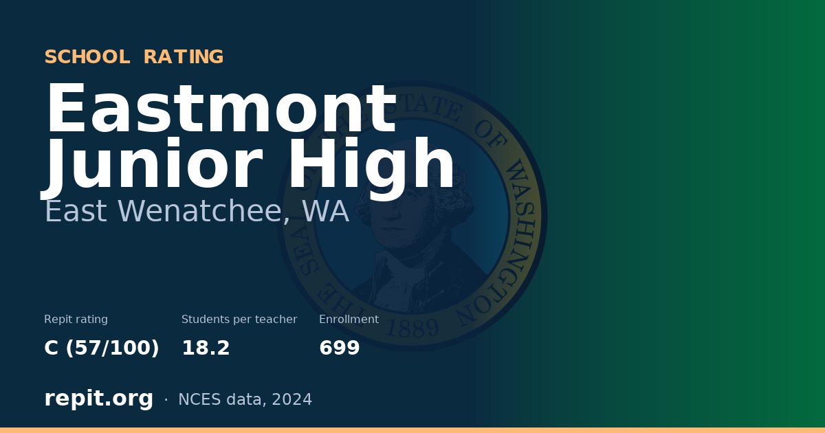 Eastmont Junior High, East Wenatchee, WA — Repit school rating C (57/100)