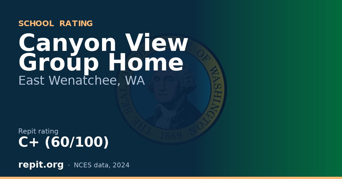 Canyon View Group Home, East Wenatchee, WA — Repit school rating C+ (60/100)