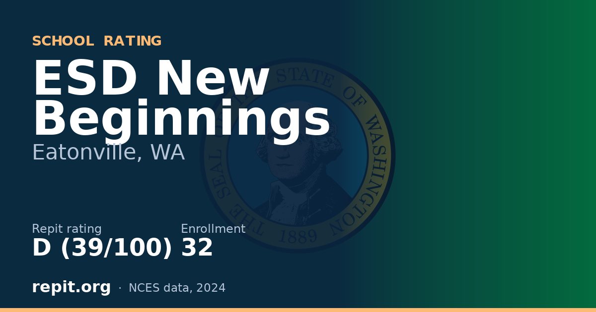 ESD New Beginnings, Eatonville, WA — Repit school rating D (39/100)