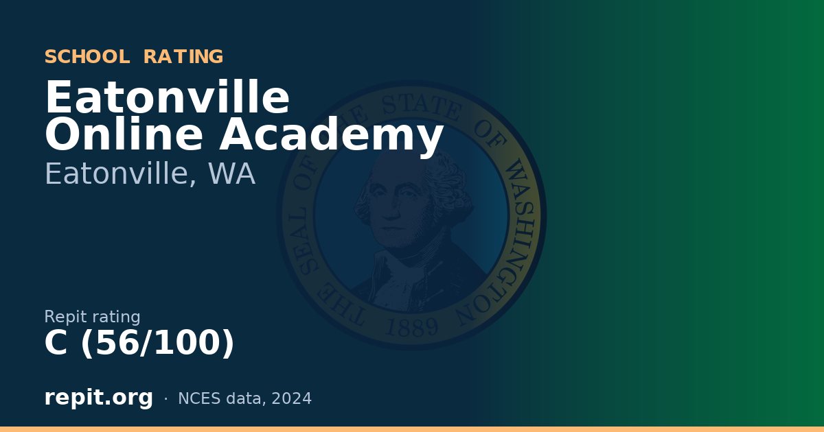 Eatonville Online Academy, Eatonville, WA — Repit school rating C (56/100)