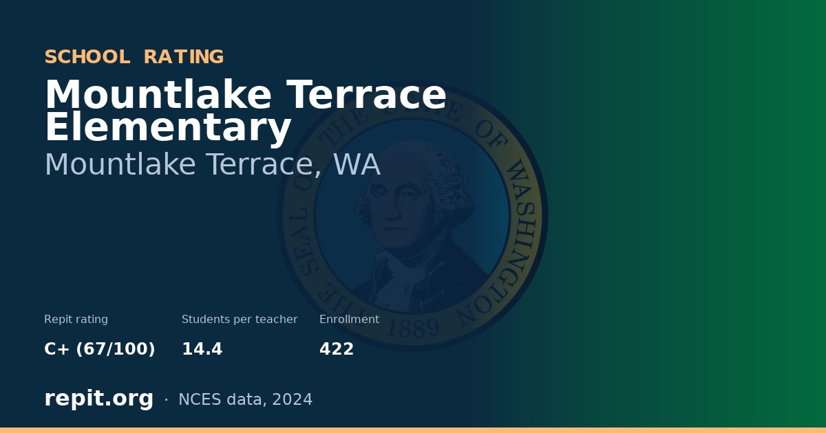 Mountlake Terrace Elementary, Mountlake Terrace, WA — Repit school rating C+ (67/100)