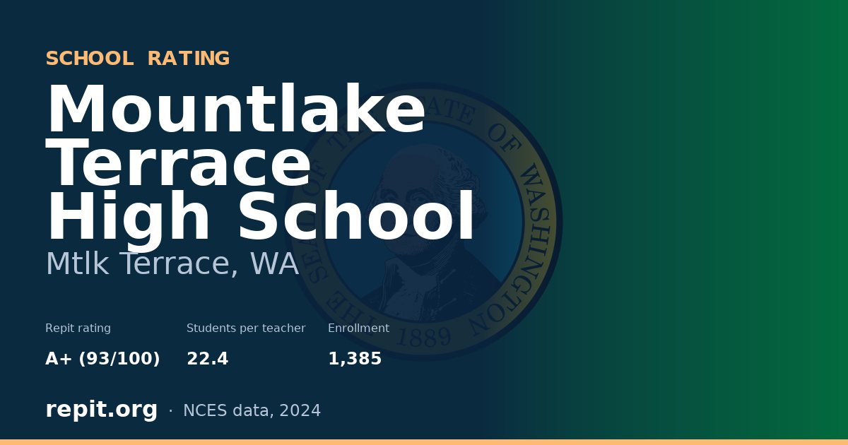 Mountlake Terrace High School, Mtlk Terrace, WA — Repit school rating A+ (93/100)