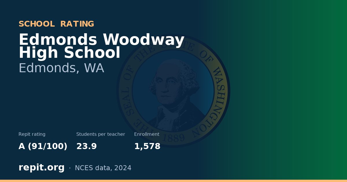 Edmonds Woodway High School, Edmonds, WA — Repit school rating A (91/100)