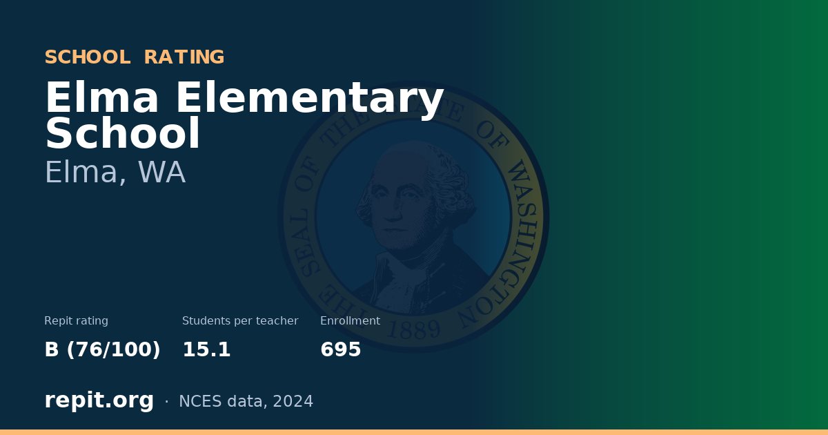Elma Elementary School, Elma, WA — Repit school rating B (76/100)